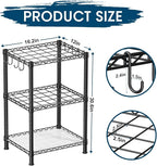 T2 Garden Tool Organizer（With Adjustable Shelf）Heavy Duty Garage Tool Storage for Yard，Shed，Outdoor and Lawn，Freestanding Tool Organizers and Storage UP to 45 Tools，Black with Anti-Tip Device