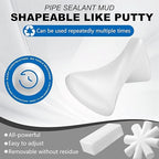 Waterproof Sealant Mastic,Repair Sealing Clay,Quick Mending Mud for Drain Connection,for Holes and Gaps Wall Filler,Air Conditioning Hole Waterproof Seal Putty(6pcs)