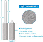 4TH Pumice Stone Toilet Bowl Cleaning,Pumice Stick with Long Handle, Ideal for Removing Hard Water Rings and Stains, Eco-Friendly and Scratch-Resistant-6Pack