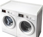 Gashell Washer Dryer Countertop, 27.5" x 58" Bamboo Washer and Dryer Countertop for Laundry Room Organization(White)
