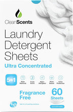 CleanScents Laundry Detergent Sheets (60 Sheets) (Fragrance Free)