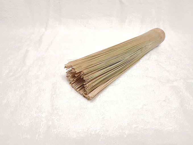 Bamboo Wok Brush, 100% Traditional Natural Handmade from Natural Sturdy Bamboos, Refined Cleaning, Powerfully Scrub Pots Frying, Wok, Cylindrical, Iron Clay, Stainless Steel, Non-Stick Pot