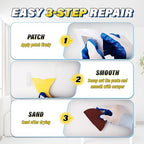 DIYSELF 16 Pieces Drywall Repair Kit Spackle Wall Repair Drywall Patch Kit Wall Patch Repair Kit Quick Easy Solution for Wall Hole Repair and Drywall Hole Filler