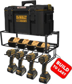 Power Tool Organizer, 120LB Bearing Assemble-free Wall Mount Cordless Drill Holder Utility Racks Storage For Dewalt Milwaukee Christmas Fathers Gifts Husband Garage Workshop On Clearance