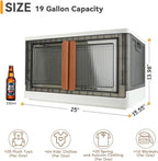 Storage Bin, Cabinet with Lids, Extra Large, Useful Box, 19 Gallon (72L) Capacity, Foldable, Plastic, Underbed or Countertop Use, Home Organizer