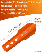 NACETURE Ultralight Backpacking Trowel Aluminum Shovel Small Potty Multitool with Longer Handle Design Essential for Hiking, Camping and Survival Bags (Orange)