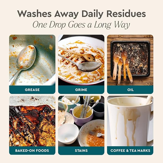 Puracy Natural Dish Soap Clean Can Starter Set - Plant-Based Dishwashing Soap, Non-Toxic Dish Soap, Natural Liquid Dishwashing Detergent Soap As Seen on TikTok (Green Tea & Lime, 14.4 fl oz)
