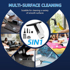 MDK 11-in-1 Set Window Vacuum Squeegee Cordless with 5 Versatile Cleaning System丨5000Pa Strong Suction Window Vacuum Cleaner丨Wet & Dry Vacuum Cleaning Tool Ultra-Light 1.1LBS丨DOE