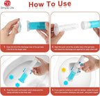 Simple Life Toilet Gel Stamp – Fresh Flower Scent, Anti-Limescale Toilet Cleaner Gel, Deodorizing & Long-Lasting Freshness, 32 Stamps, Blue & Yellow