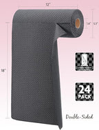 Fantasticlean Large Tear-Away Microfiber Cleaning Cloth Roll - 18'' by 12'', 24 Sheets, Thick Dish Cloths, Super Absorbent Reusable Kitchen Towels (DimGrey)