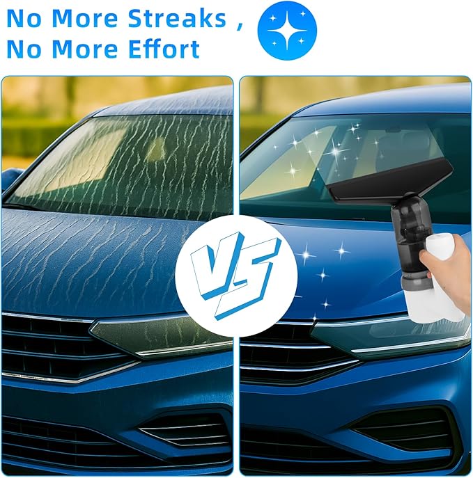 MDK 11-in-1 Set Window Vacuum Squeegee Cordless with 5 Versatile Cleaning System丨5000Pa Strong Suction Window Vacuum Cleaner丨Wet & Dry Vacuum Cleaning Tool Ultra-Light 1.1LBS丨DOE