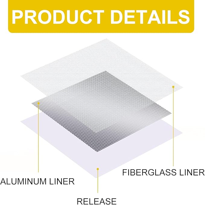 12" x 12" Drywall Repair Patch Kit (4-Pack) – Self-Adhesive Mesh for Large Holes in Walls & Ceilings | Includes Metal Scraper & Heavy-Duty Aluminum Patch Tools