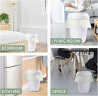 Jaoul Trash Bags 8 Gallon, Medium Garbage Bags, 0.67 Mil Extra Strong Trash Bags for 30 Liter Trash Can, Suitable for Kitchen, Bathroom, Office, Restroom, Car, Green, 90 Counts