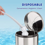 KOKL 60pcs Disposable Toilet Brush, Disposable Toilet Bowl Cleaners for Bathroom Cleaning, Compatible with Most Toilet Brushes