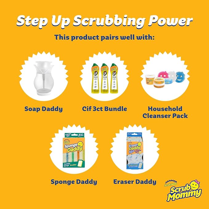 Scrub Daddy Scrub Mommy Kitchen Sponges for Dishes & Wiping Spills - Dual-Sided Dish Scrubber Sponge for Cleaning - Multi-Colored Bulk Pack - Stain & Odor Resistant (9 Count)