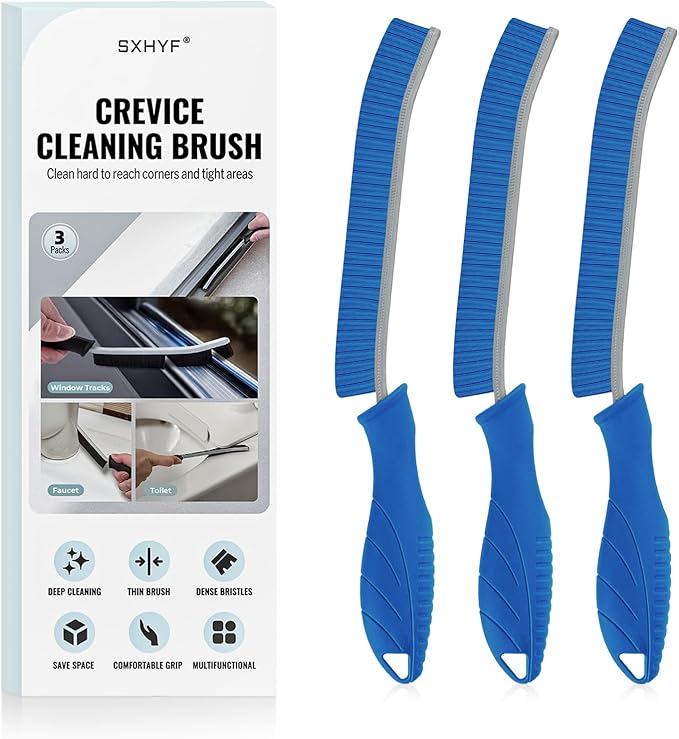 SXhyf Cleaning Brush - Hard Bristle Crevice Cleaning Brush, Multifunctional Gap Scrub Brush, Kitchen Essentials, Bathroom Cleaner Tools for Household Use, Home, Window, Toilet, Stove