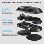 S1 Window Cleaner Robot with Dual Water Spray 3500Pa Houshold Window Cleaning Robot with Toolbox 6.0 AI Path Planning for Framed/Frameless Glass Low Noise Glass Cleaning Robot with Belt