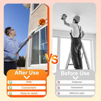 20FT (26FT Reach) Cobweb Duster with Extension Pole, Spider Web Brush for Cleaning Extendable, Professional Ceiling and Corner Dusters for Outdoor Indoor Use