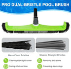 Sepetrel 20" Pool Vacuum Brush Head for Cleaning Pool Walls,Heavy Duty Inground/Above Ground Swimming Pool Scrub Brushes with Curved Ends