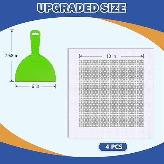 Upgraded 4×10 Inch Self-Adhesive Drywall Patch Kit, Large Hole Repair with Aluminum Patch & Professional Trowel for Interior Wall Restoration