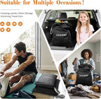 WiseBoy 2 Pack Laundry Bags, Washable Wet Dry Bag, Travel Laundry Bag Dirty Clothes Organizer, Swimming Yoga Bathing Suit Workout Wet Dry Bag - Black