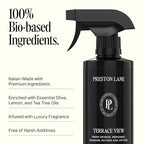 Preston Lane Luxury All-Purpose Cleaner, Terrace View Scent – Bio-Based Multi-Surface Spray | Streak-Free Finish, Lifts Dirt, Smudges & Grease | Vegan & Cruelty-Free