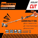PROYAMA 26cc 6 in 1 Multi Functional Trimming Tools, Gas Hedge Trimmer, Weed Eater, String Trimmer, Brush Cutter, Edger, Pole Saw Chainsaw Pruner with Extension Pole