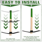 SPEEDWOX Hoe and Cultivator Hand Tiller Hoe Cultivator 2 in 1 Hand Garden Tools with Wooden Handle Sturdy 3 Claw Tiller Carbon Steel Heavy Duty for Loosening Soil, Weeding, Cultivating and Digging