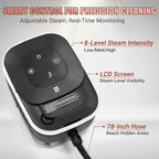 2500W Handheld Steam Cleaner,10 Accessories with 8 Adjustable Pressures for Tile/Grease/Carpet, 45oz Large Tank Chemical Free Cleaning, Portable Multi-Surface Steamer for Home Cars Kitchens (White)