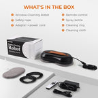 FRUITEAM Automatic Window Cleaning Robot, Window Cleaner Robot with App & Remote Control, Dual Water Spray for Inside/Outside Frame Glass Cleaning, Triple Safety System, Smart Path Detection