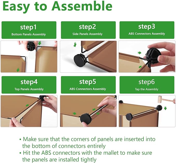 C&AHOME Cube Storage Organizer, 6-Cube Shelves Units, Closet Cabinet, DIY Plastic Modular Book Shelf, Ideal for Bedroom, Living Room, Office, 36.6" L x 12.4" W x 36.6" H Cocoa UPCS06C