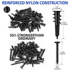 80PCS Self-Drilling #8 Drywall Anchors & Screws Set - Heavy-Duty Nylon+Glass Fiber, 80 LBS Load Capacity, Pre-Drill-Free, for Hanging Shelves/TV/Pictures - 40 Anchors + 40 Screws with Storage Case