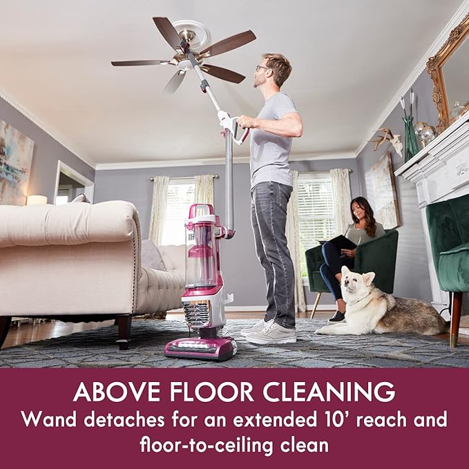 Kenmore DU5092 Bagless Upright Vacuum Lift-Up Carpet Vacuum Cleaner 2-Motor Power Suction with Hair Eliminator Brushroll, Pet Handi-Mate, 2L, Wine W/Lift-up Design