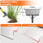 Garden Shovel, Weeding Tool, Multifunctional Garden Cleaning Shovels, 72 Inch Floor Scraper Long Handle, Heavy Duty Metal Flat Spade Shovel for Lawn Edging, Crack Weeder, Ice Chopper, Snow Shovel
