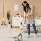 Sponge Mop,Masthome Roller Sponge Mop,Easy Self Squeeze Mop and Stainless Steel Handle,PVA Mops with 3 Absorbent Mop Refills for Home Use Tile Floor Bathroom Cleaning