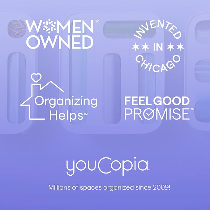 YouCopia DrawerFit Sliding Drawer Tray with Adjustable Dividers, Expandable Kitchen Storage Organizer, Speckled White