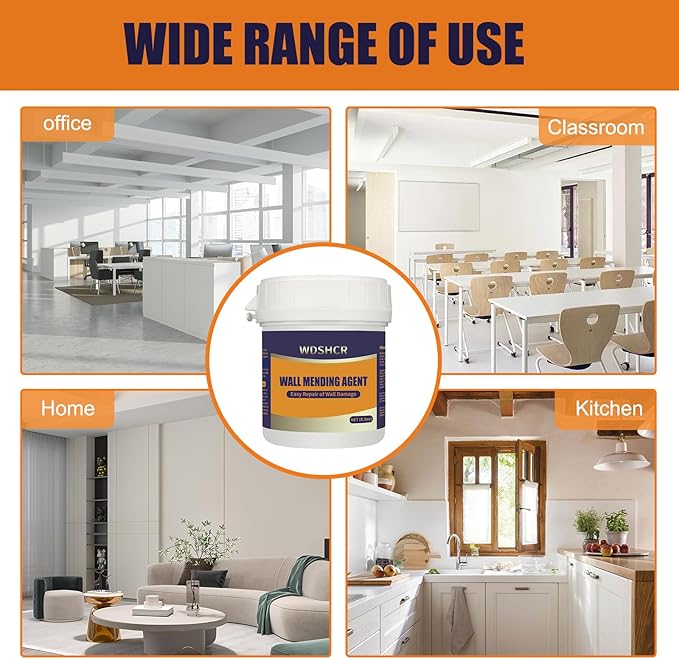 Drywall Repair Kit Drywall Hole Repair Patch Kits Wall Spackle Repair Paste with 8.5OZ White Wall Repair Putty with Scraper, Wall Surface Hole Fill Quick and Easy Solution (1Pack)