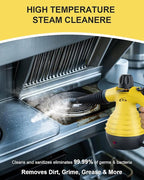 KOK Handheld Steam Cleaner for Home Use, Portable Pressurized Steam Shot Cleaner with 10-in-1 Attachments Kit for Kitchen, Car, Bathroom, Wall, Floors & Windows | Chemical-Free Deep Cleaning Steamer