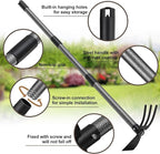 Hoe Garden Tool, 45 Inch Garden Hoe Long Handle for Weeding, Hoe Cultivator 2 in 1 Hand Garden Tools for Gardening Planting