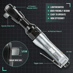 DNA MOTORING 17 Pcs Air Tool Kit 1/2-Inch Pneumatic Air Impact & Ratchet Wrench Kit Torque Wrench for Repairs, w/Case, Sliver/Black, TOOLS-00530