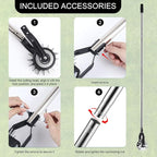 Longzhuo Wheel Rotary Edger, Wheel Lawn Edger, Manual Edger Lawn Tool with Stainless Steel Handle, Garden Edger Lawn Tool for Garden Yard