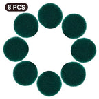BokWin 8 Pcs 5 Inch Round Scouring Pads Drill Scrubber Pads Hook and Loop Scuff Pads for Clean Polishing(Green)