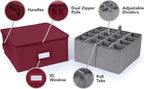 Covermates Keepsakes - Adjustable Zip-Top Storage Box - Configurable FlexGrid Compartments - Heavy Duty Polyester- Reinforced Handles - Stackable Design - Indoor Storage, Scarlett Red
