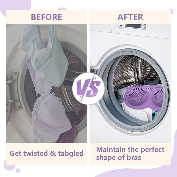 Bra Laundry Bag for Delicates, Machine Mesh Laundry Bags, Lingerie Protector for Bras, 2025 Upgrade No-Fallout Design - Lockable Zipper & 2 Keys for Bras, Underwear, Fits A-38DDCup