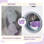 Bra Laundry Bag for Delicates, Machine Mesh Laundry Bags, Lingerie Protector for Bras, 2025 Upgrade No-Fallout Design - Lockable Zipper & 2 Keys for Bras, Underwear, Fits A-38DDCup