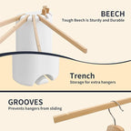 Wall Mounted Clothes Drying Rack Tripod,Foldable Drying Rack,Wall Mounted Drying Rack Clothing,Over The Door Drying Rack for Laundry Bedroom Household Wooden