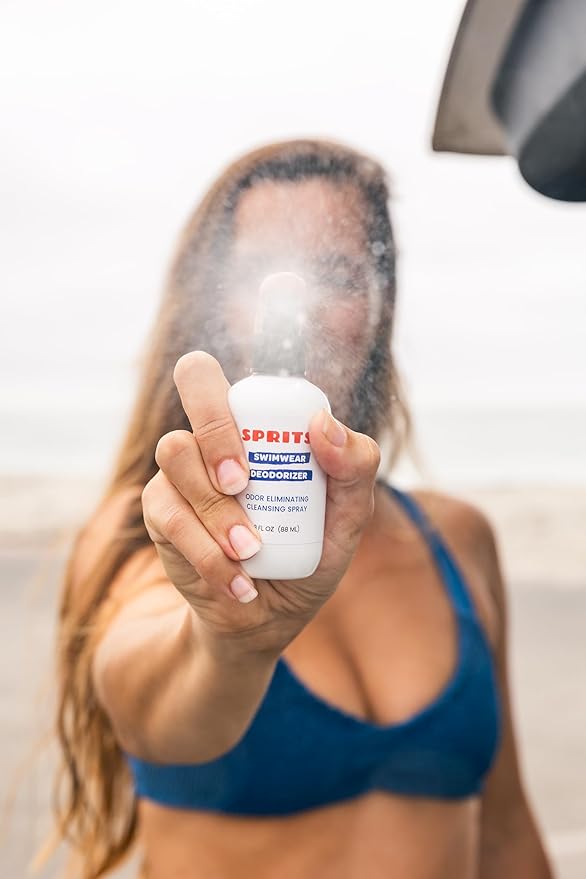 Driftline SPRITS Deodorizer Spray – Odor Eliminator for Wetsuits, Gym Bags & Activewear – Plant-Based, Skin-Safe, Biodegradable, Eco-Friendly, No Sulfates or Parabens, Travel Size (3oz)
