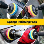 Holikme 30Pack Drill Brush Attachments Set,Scrub Pads & Sponge, Power Scrubber Brush with Extend Long Attachment All Purpose Clean for Grout, Tiles, Sinks, Car Polishing Pads