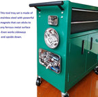 Magnetic Tray Holder 3pc,for Socket Screw Nuts Bolts Metal Parts,Extra Strong Magnet,Thickened Tray,Stainless Steel