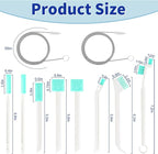 Ice Machine Cleaner Kit - 30Pack Ice Maker Cleaner Tablets - 10Pcs Pipe & Crevice Brush Set - Commercial & Portable Countertop Icemaker Cleaning Solution